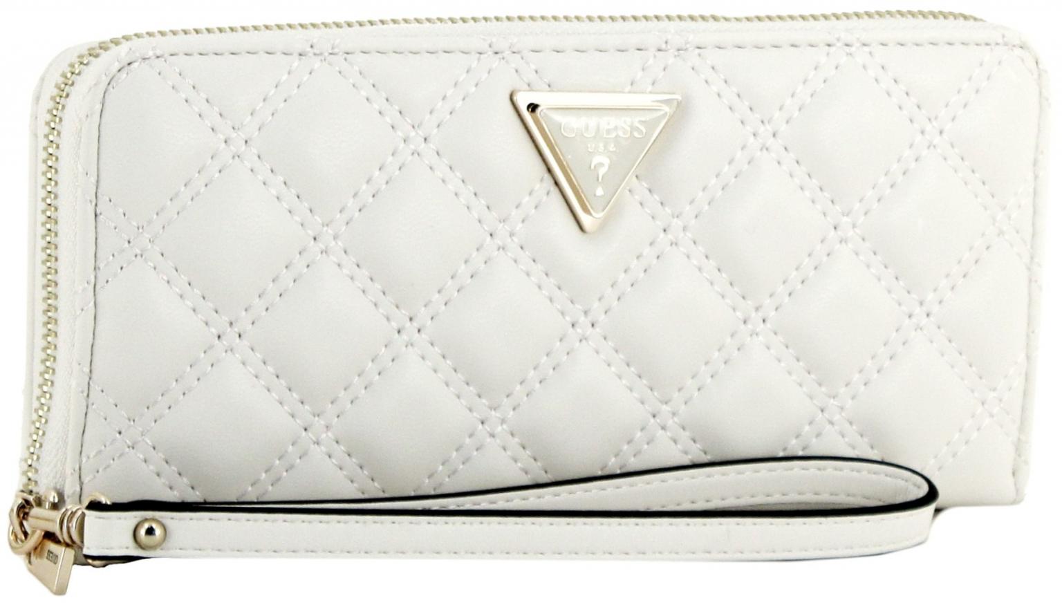Geldtasche Steppnähte Guess Giully II Off White warmweiß