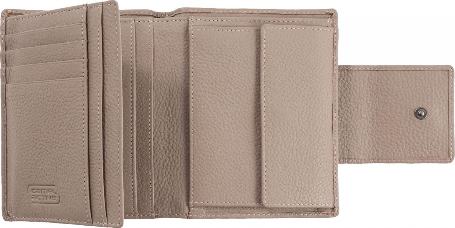 Geldtasche mit Riegel Camel Active Damen Leder Beige Pura Small Flap