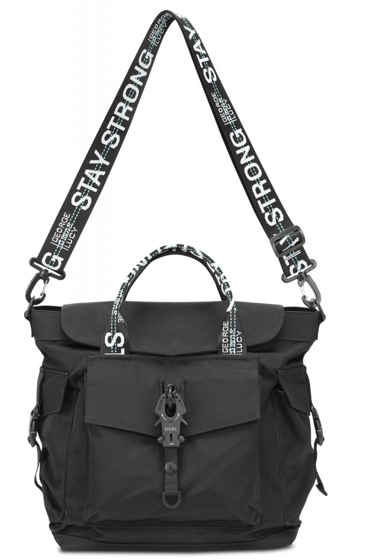 George Gina Lucy Tragetasche Persistpony Nylon Roots black stron