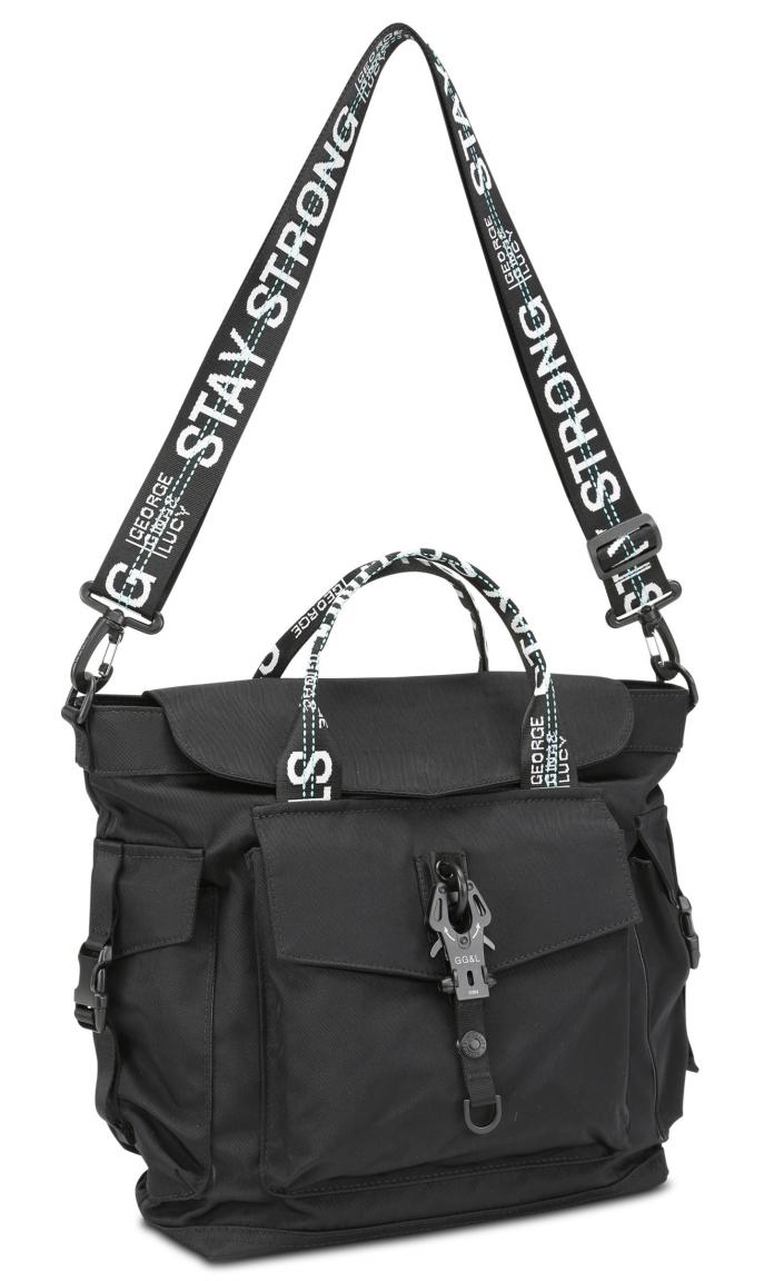 George Gina Lucy Tragetasche Persistpony Nylon Roots black stron