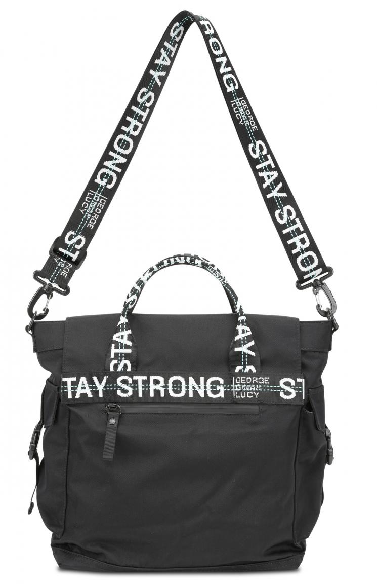 George Gina Lucy Tragetasche Persistpony Nylon Roots black stron