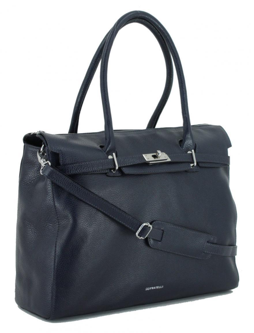 GiGi Fratelli Businesstasche Leder Navy Blau