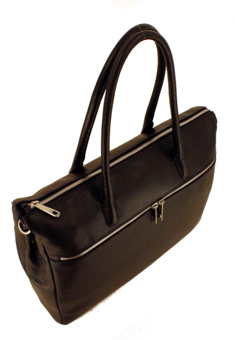 GiGi Fratelli Ledertasche Aktentasche Smoke Grau