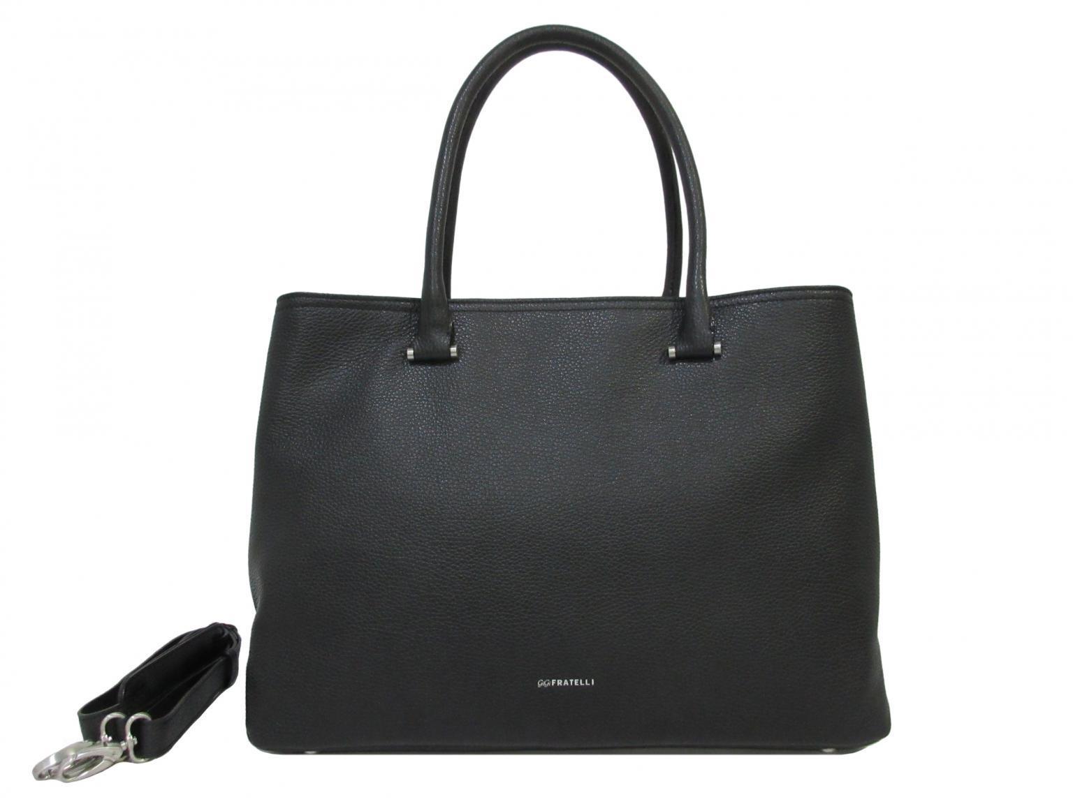 GiGi Fratelli Ledertasche mit Laptopfach schwarz Büro