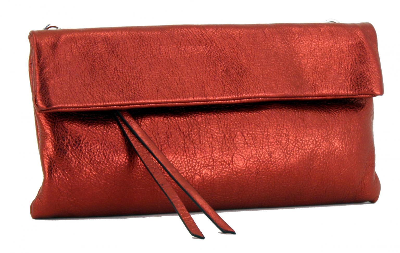 Gianni Chiarini Clutch Cherry Paprika rot metallic glänzend