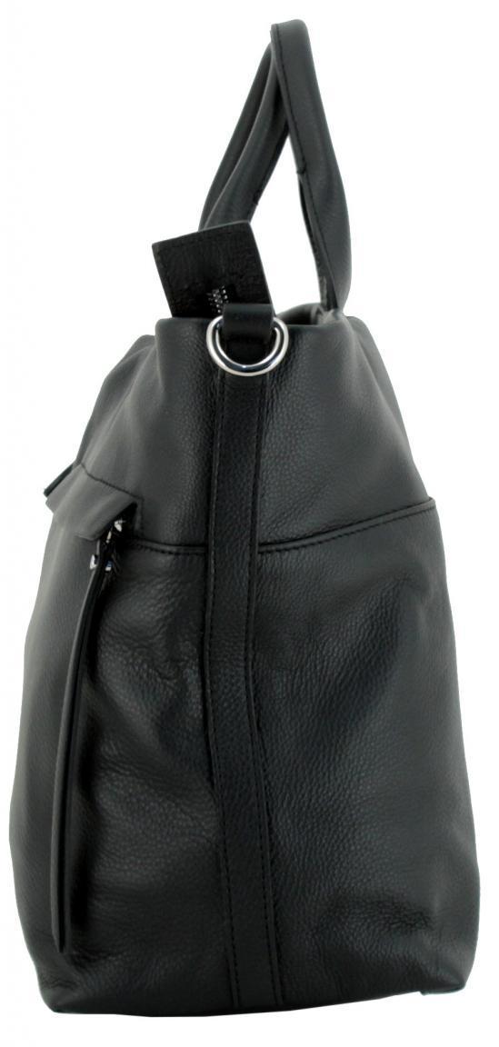 Gianni Chiarini Duna Shopper schwarz genarbt bunter Kordelriemen
