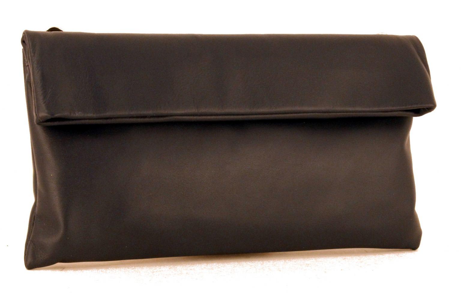 Gianni Chiarini Leder Clutch Abendtasche Dunkelblau