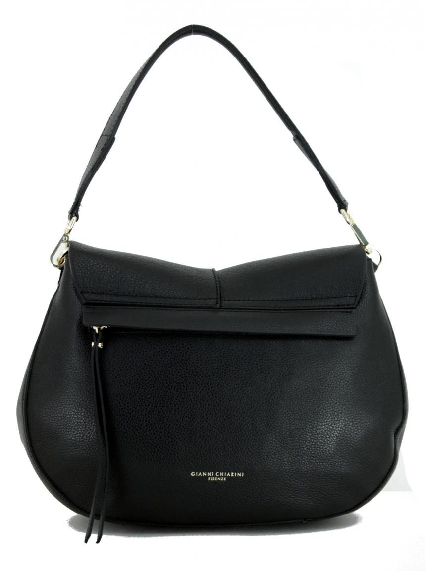 Gianni Chiarini Schultertasche Helena Überschlag Leder schwarz