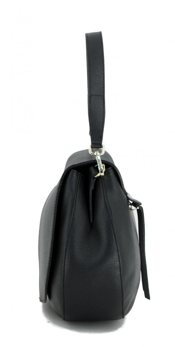 Gianni Chiarini Schultertasche Helena Überschlag Leder schwarz