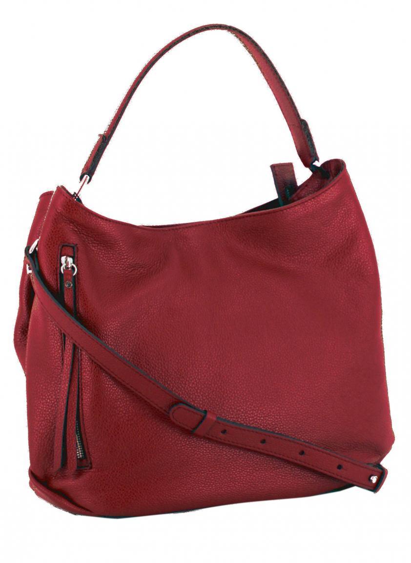 Gianni Chiarini Schultertasche Twin Ceralacca Rindleder rot