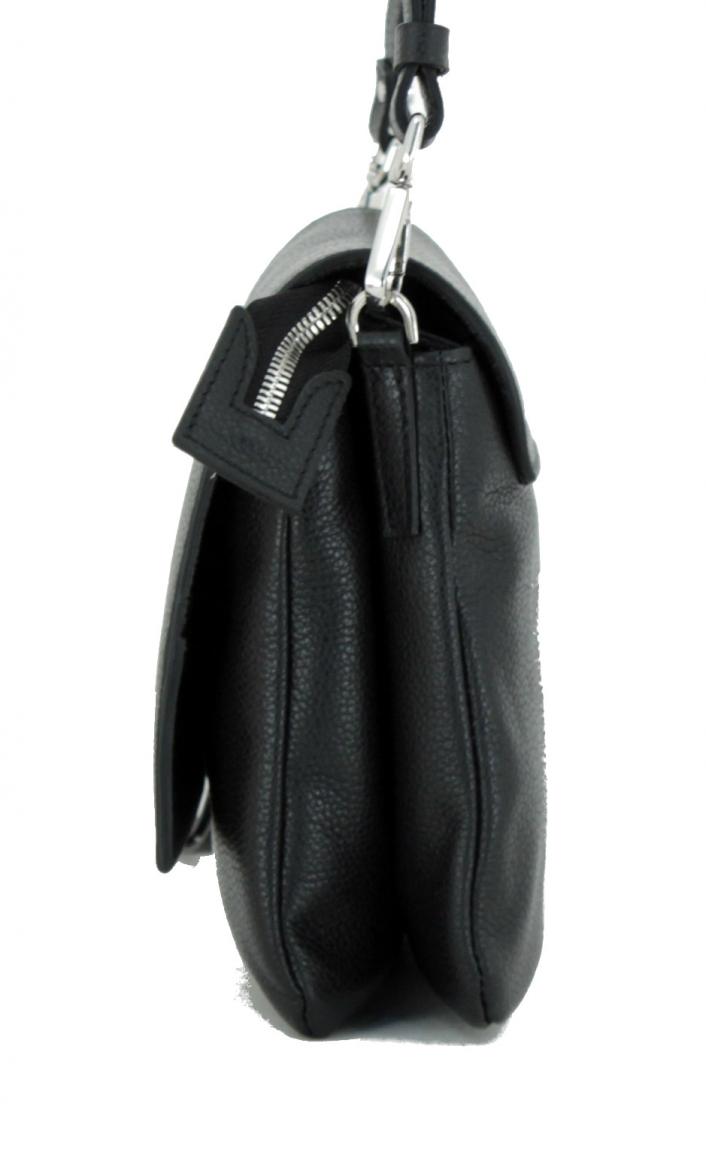 Gianni Chiarini Schultertasche Überschlag schwarz zweigeteilt