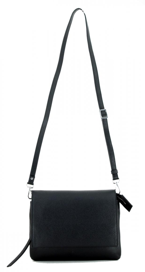 Gianni Chiarini Schultertasche Überschlag schwarz zweigeteilt