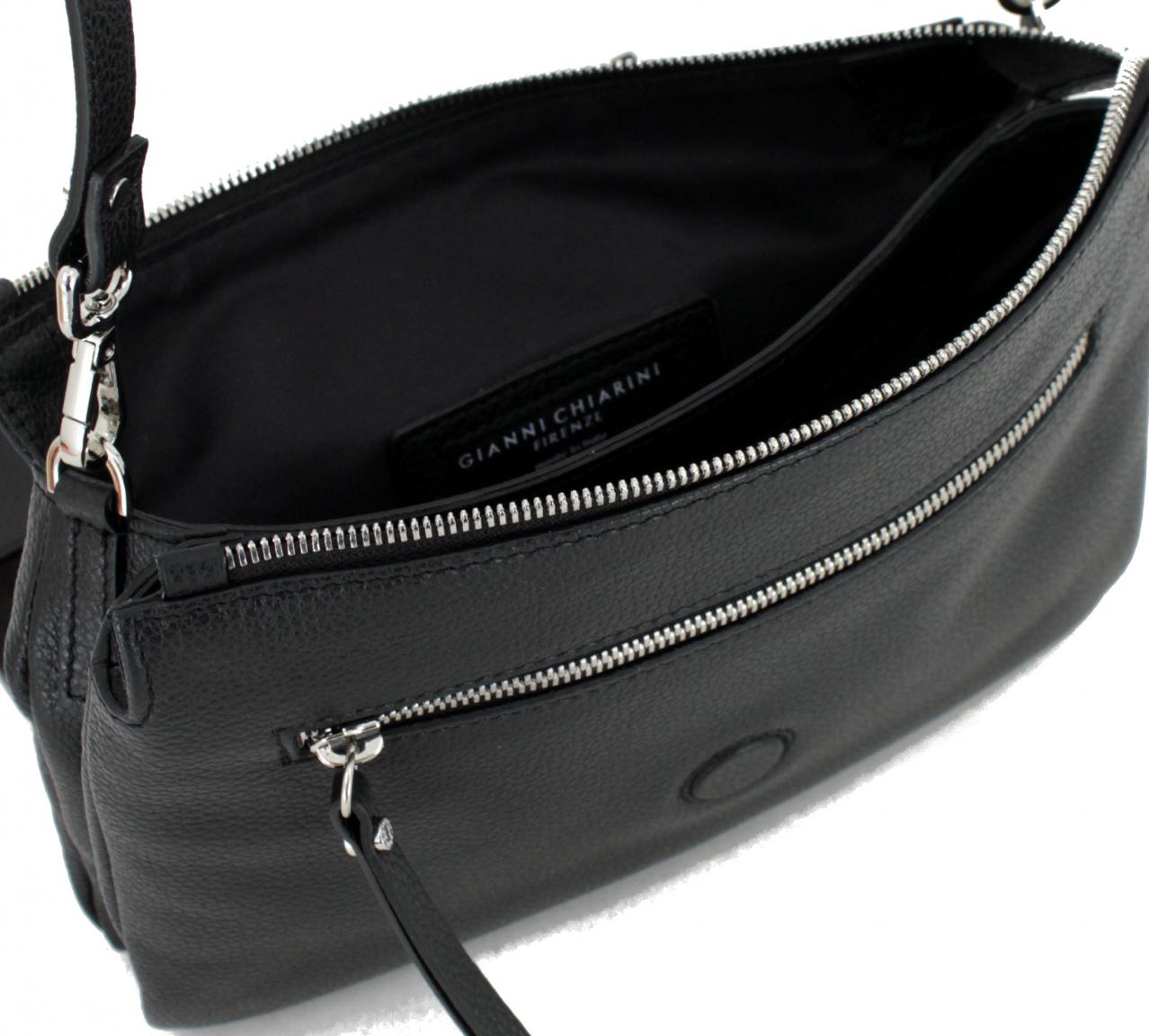 Gianni Chiarini Schultertasche Überschlag schwarz zweigeteilt