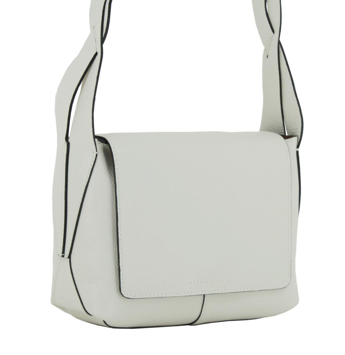 Gianni Chiarini Überschlag Ledertasche Alba Ciouo Marble marmorweiß