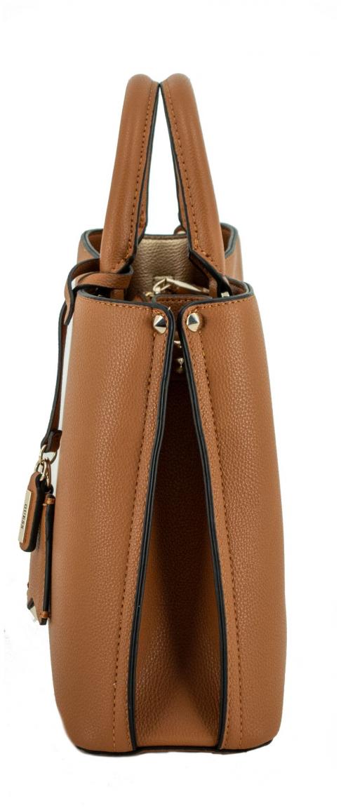 Girlfriend Satchel mit Logoprint dunkelbraun Guess meridian Handtasche Mocha