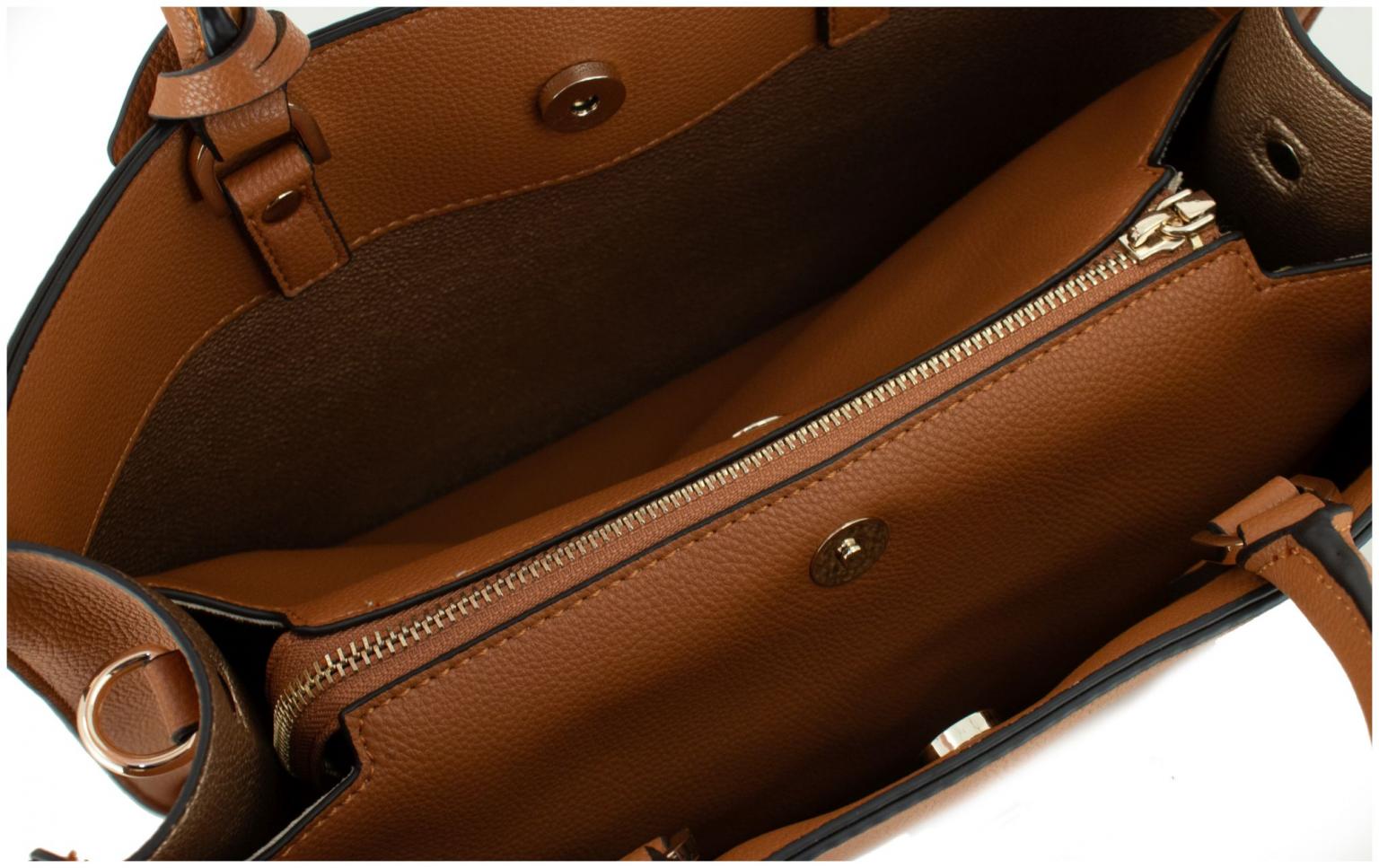 Girlfriend Satchel mit Logoprint dunkelbraun Guess meridian Handtasche Mocha