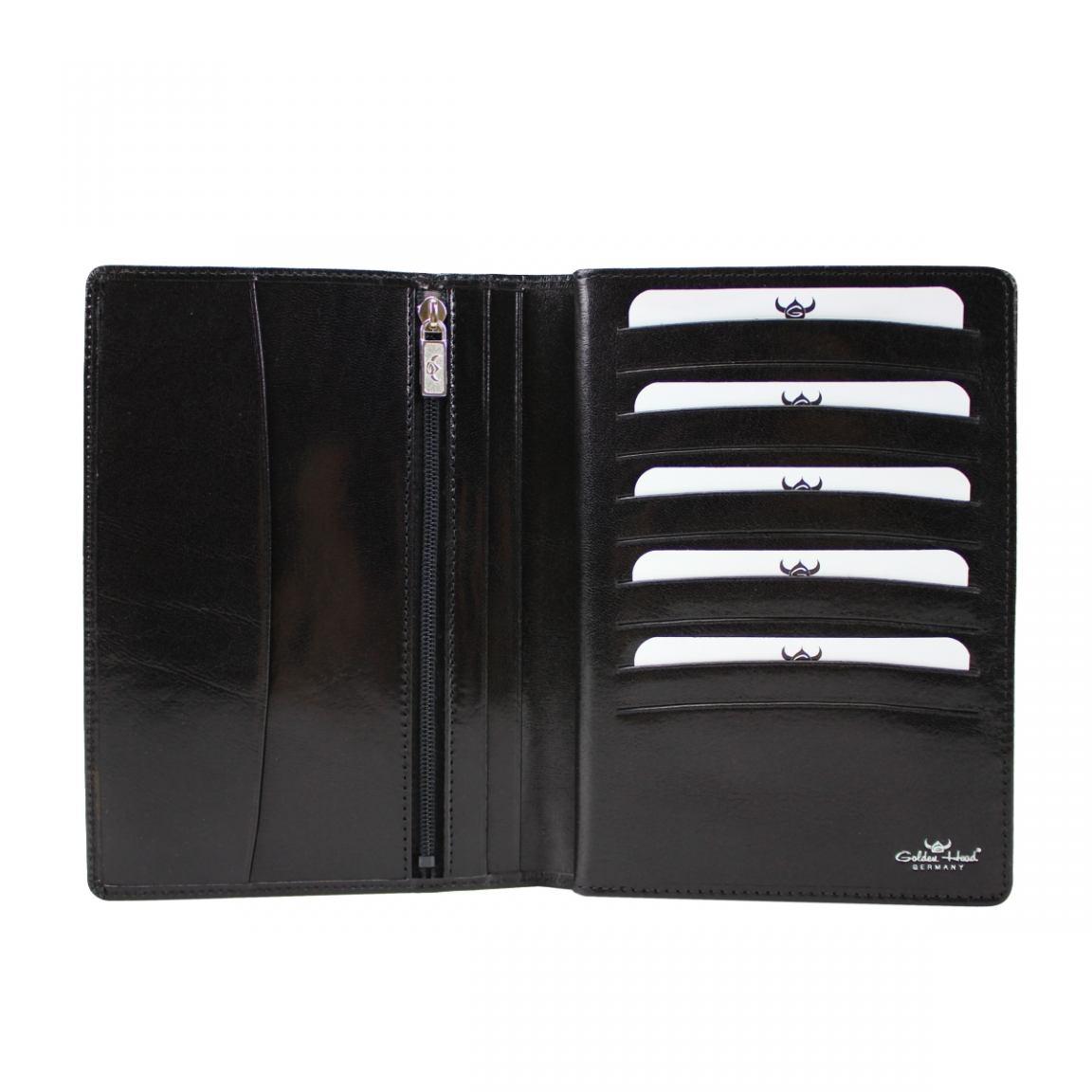 Golden Head Brieftasche ohne Hartgeldfach schwarz