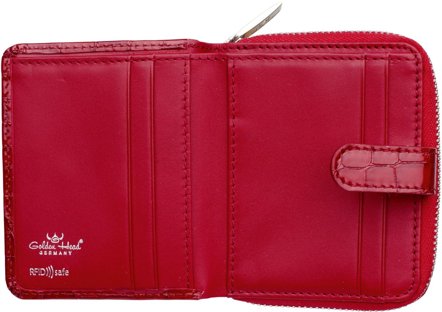 Golden Head Cayenne Kirschrot Wallet small Kroko Lack