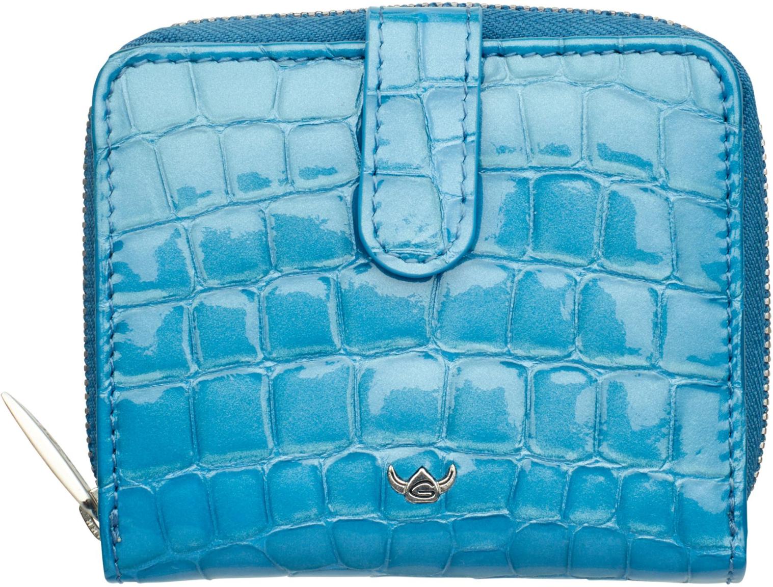 Golden Head Geldtasche Small Cayenne Azur Blau Reptiloptik