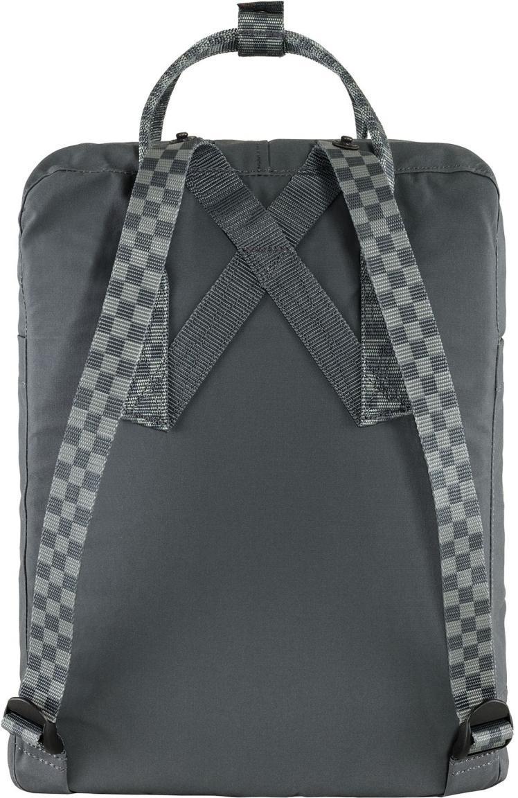 Grauer Freizeitrucksack Fjällräven Kanken Super Grey-Chess Pattern