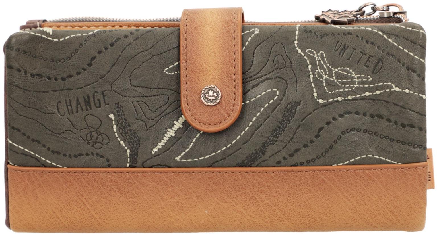 Große Geldbörse herausnehmbares Etui braun beige Anekke The Forest Ahorn Kanada