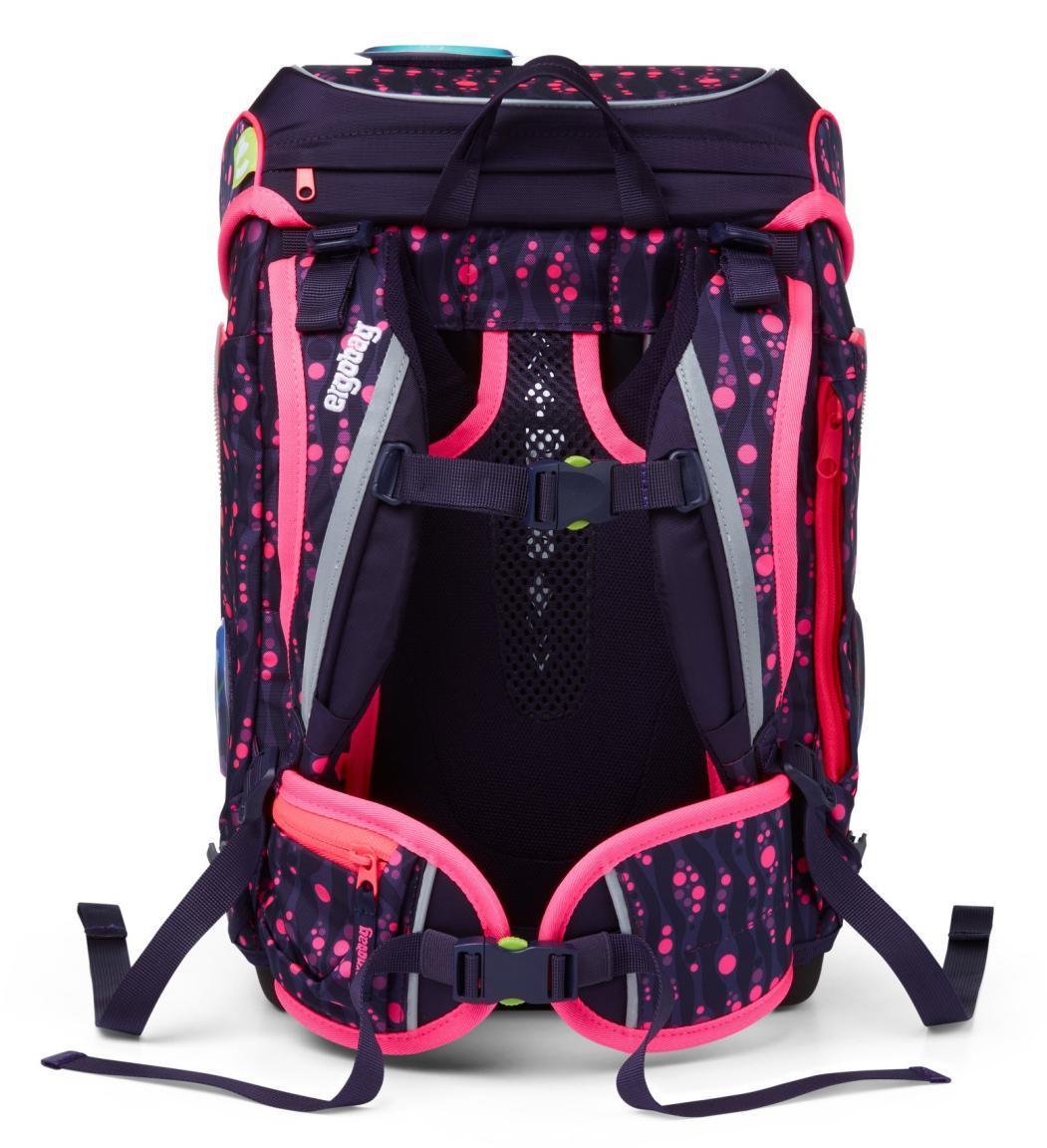 Grundschulrucksack violett neonpink ergobag cubo LUMI Edition Unterwasser