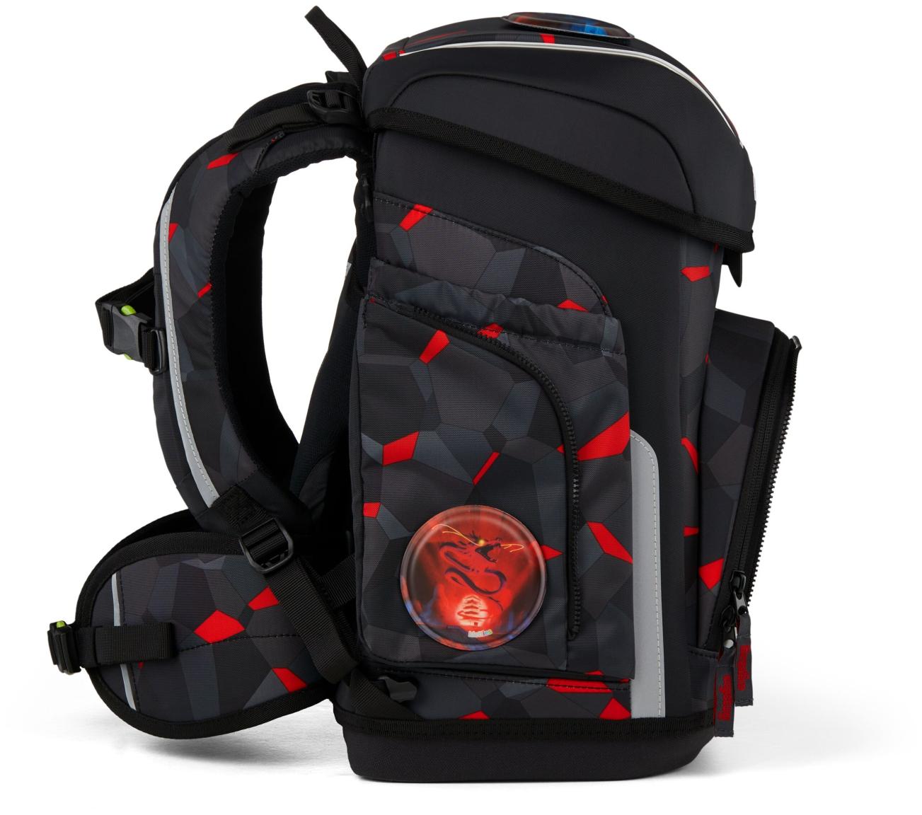 Grundschulset 5teilig ergobag Cubo TaekBärdo schwarz rot Drachen Ninja