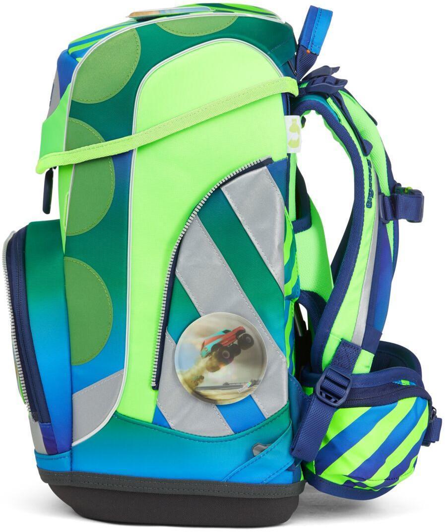 Grundschultasche Set TruckBär Ergobag Cubo neongrün blau