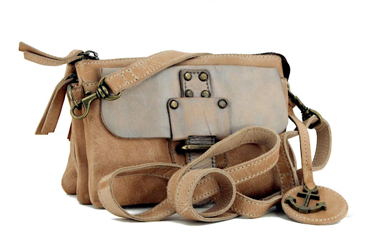 Gürteltasche Harbour2nd Luna Sand Überschlag metallic beige