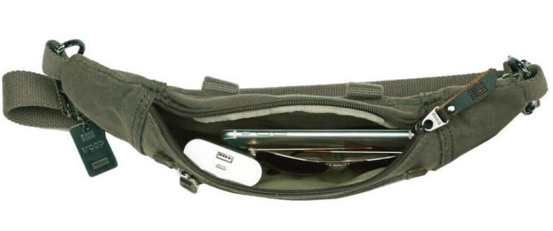 Gürteltasche troop Classic Collection dunkelbraun Anhänger