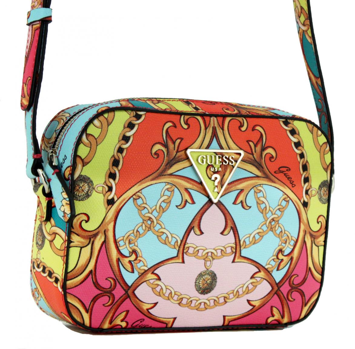 Guess Kamryn Coral Multi Crossbody Tasche bunt pink gelb Bags & more