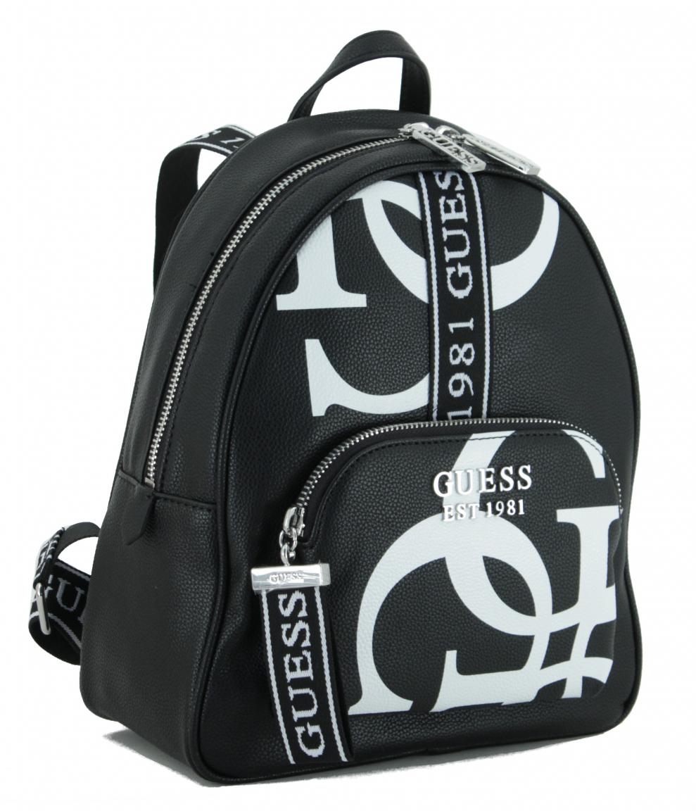 Guess Rucksack Haidee Backpack black schwarz/weiss Anhänger Bags & more