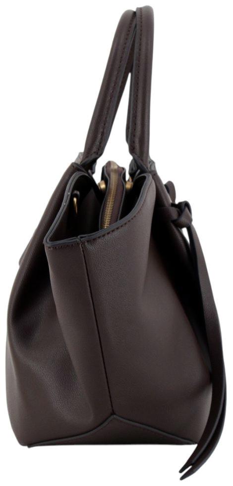 Guess Allegra Kurzgrifftasche Velours Espresso - Dunkelbraun