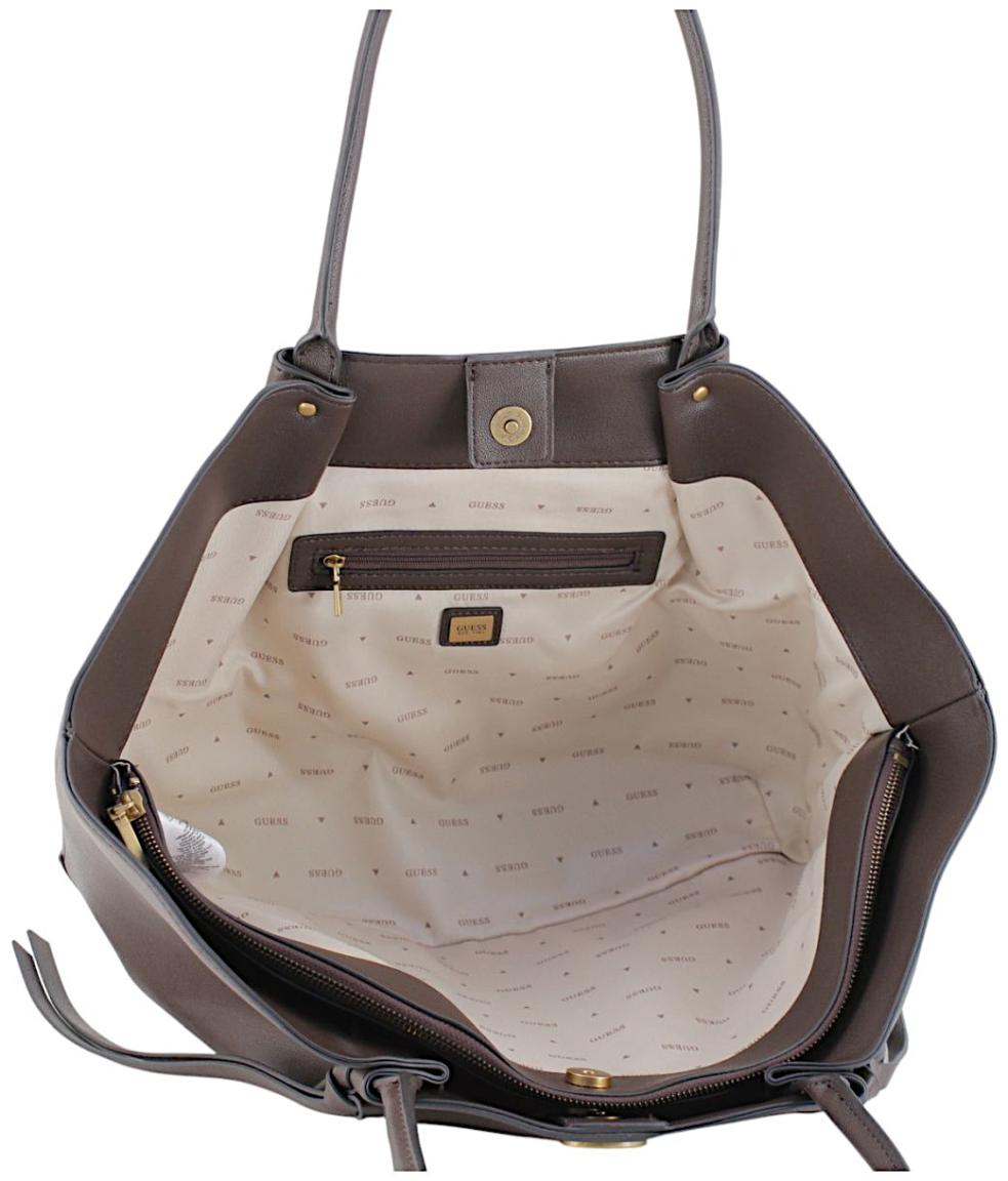 Guess Allegra Shopper Velours Espresso - Dunkelbraun
