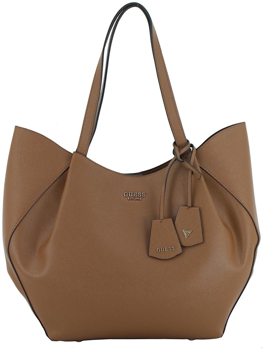 Guess Amorette Shopper mit Innentasche Cognac braun