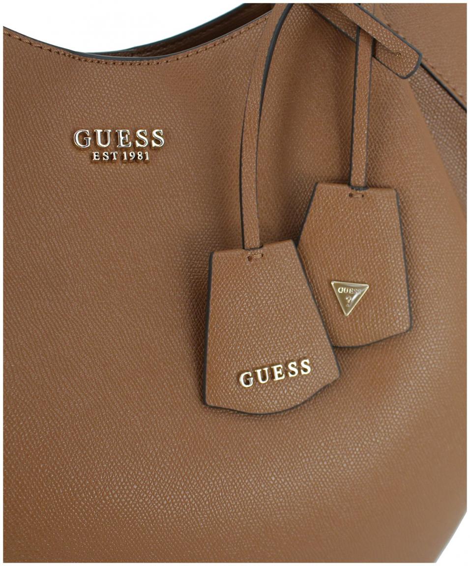 Guess Amorette Shopper mit Innentasche Cognac braun