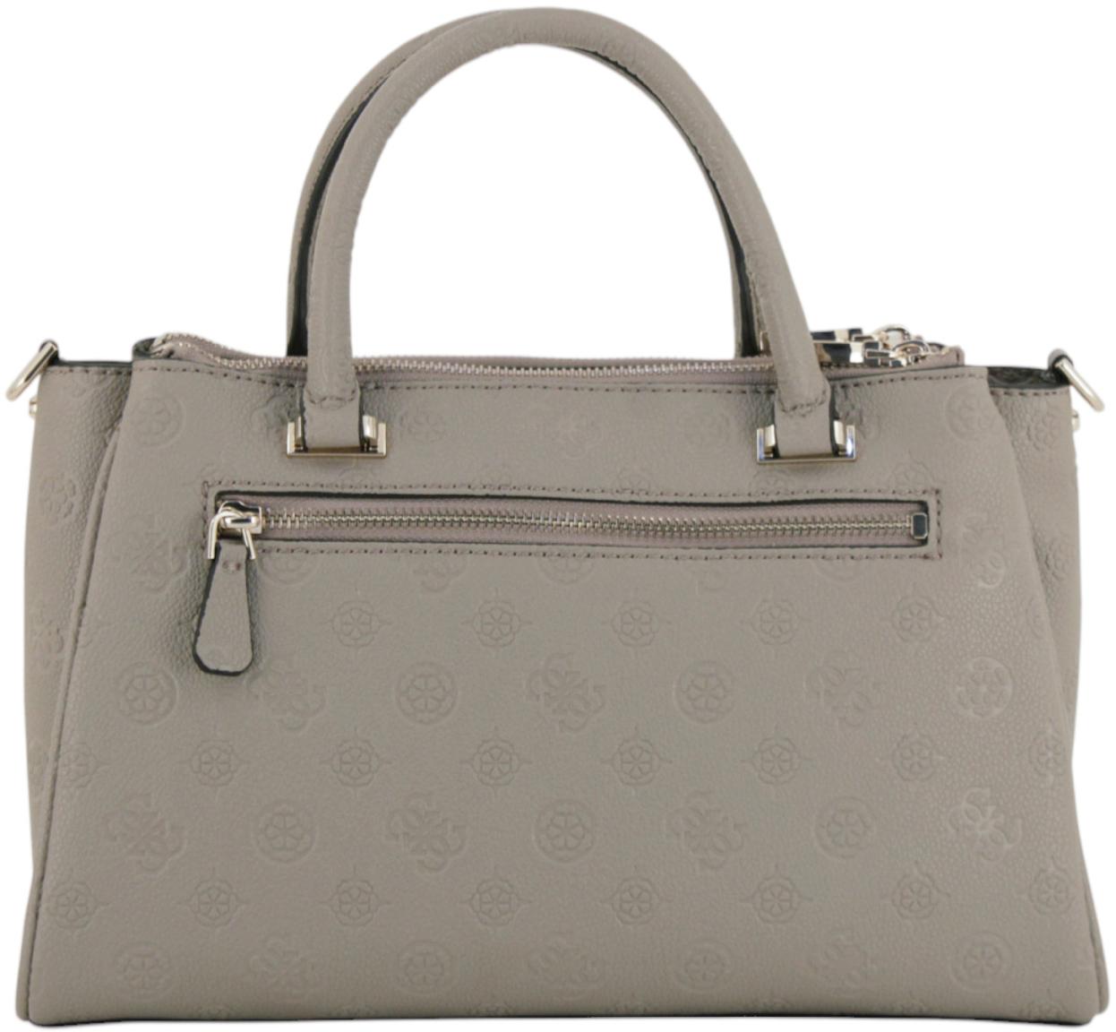 Guess Anise Kurzgrifftasche Dark Taupe Logoprägung