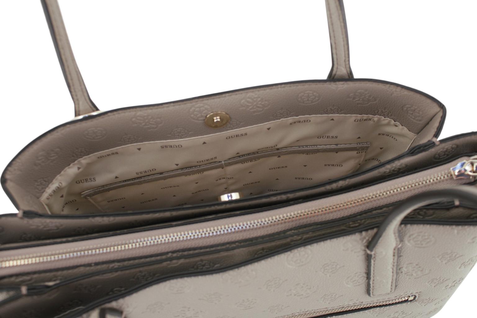 Guess Anise Shoppertasche Laptopfach Schwarz Logoprägung