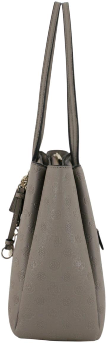 Guess Anise Shoppertasche Laptopfach Taupe Logoprägung