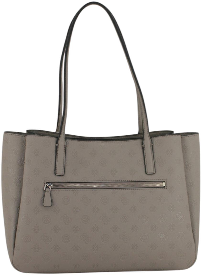 Guess Anise Shoppertasche Laptopfach Taupe Logoprägung