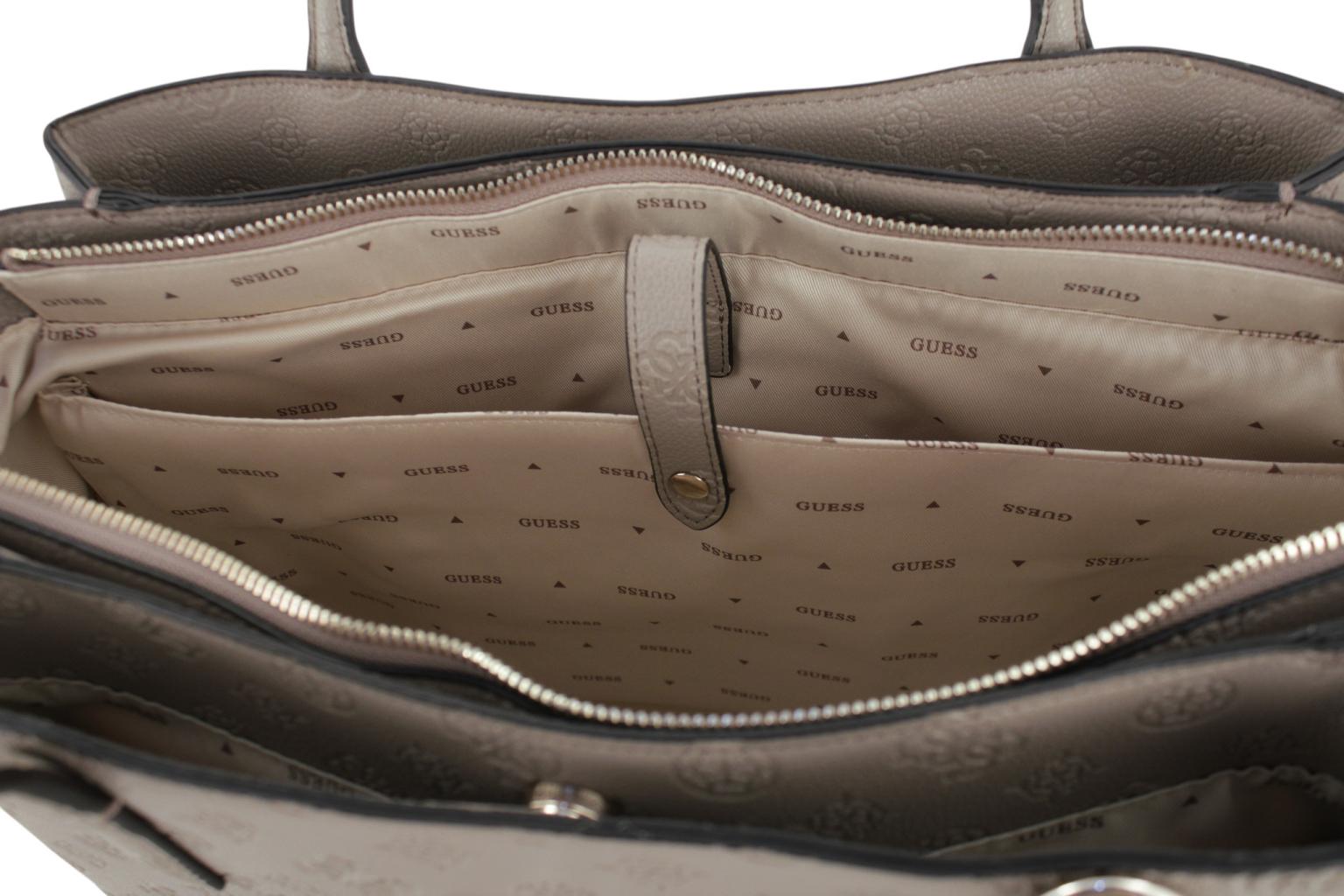 Guess Anise Shoppertasche Laptopfach Taupe Logoprägung