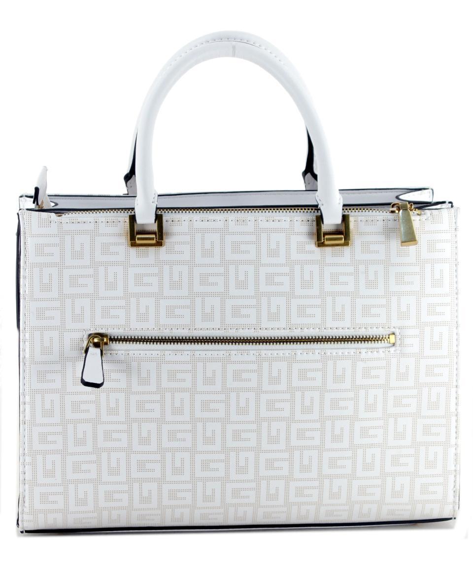 Guess Atene Satchel weiß Lochmuster Kurzgrifftasche