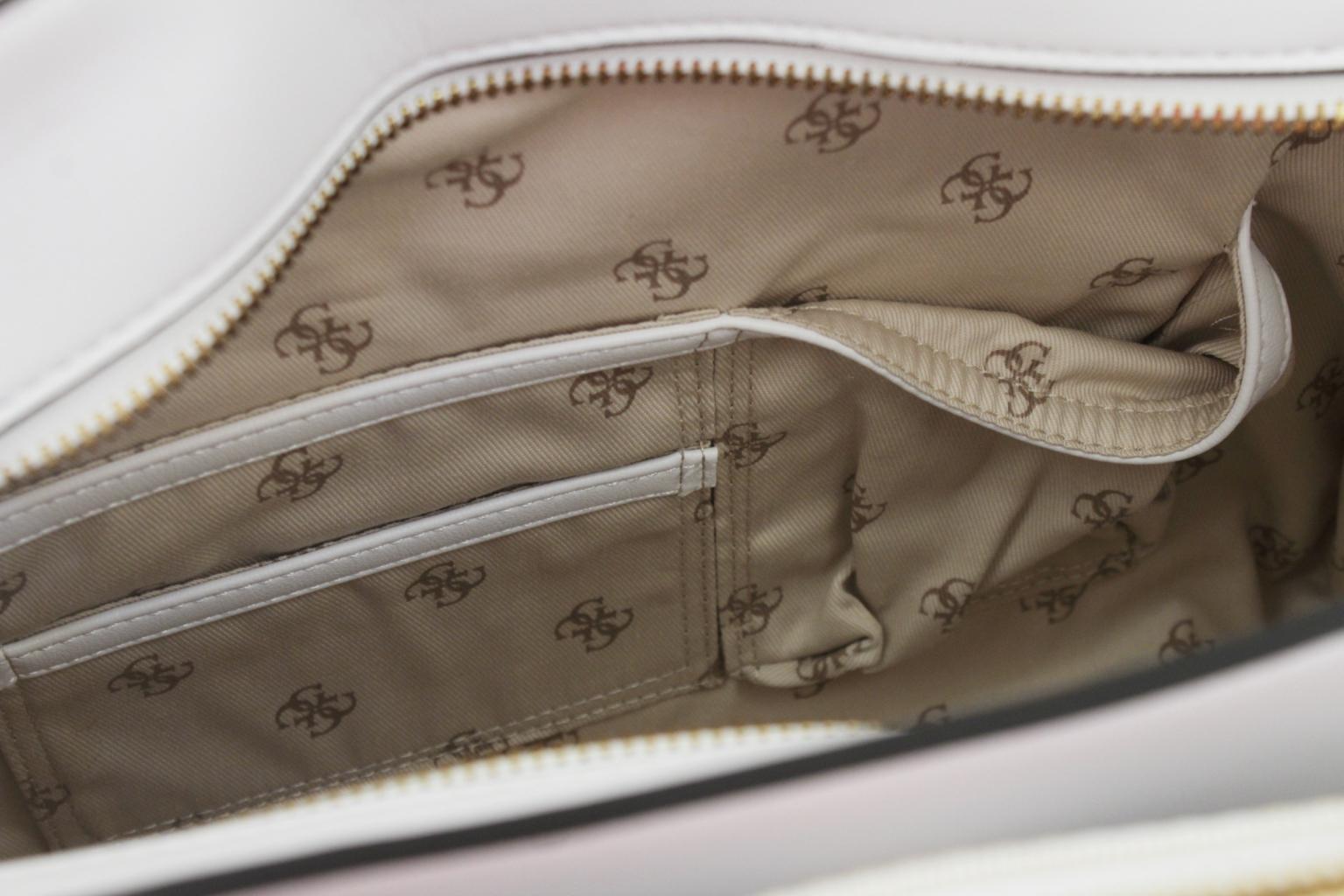 Guess Atene Satchel weiß Lochmuster Kurzgrifftasche