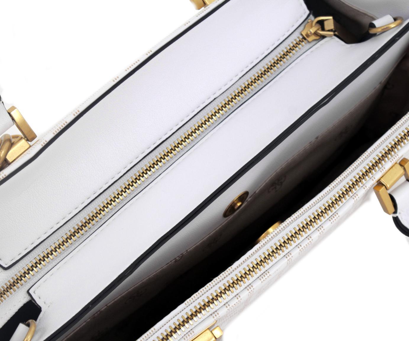 Guess Atene Satchel weiß Lochmuster Kurzgrifftasche