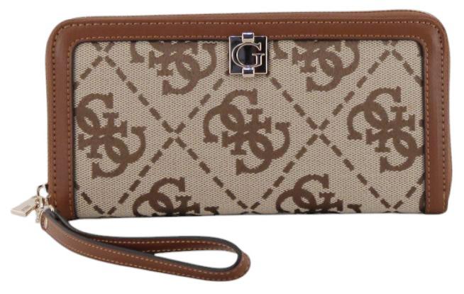 Guess Audrey Logo SLG Portemonnaie Latte Logo - Braun