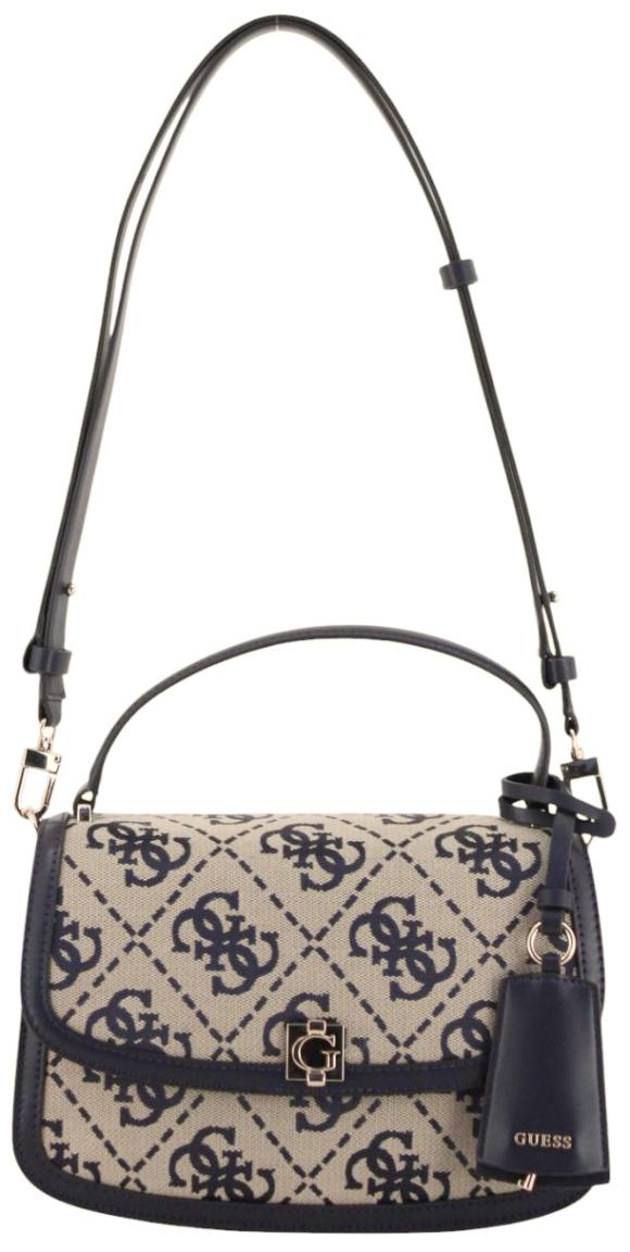 Guess Audrey Überschlagtasche Latte Logo - Braun