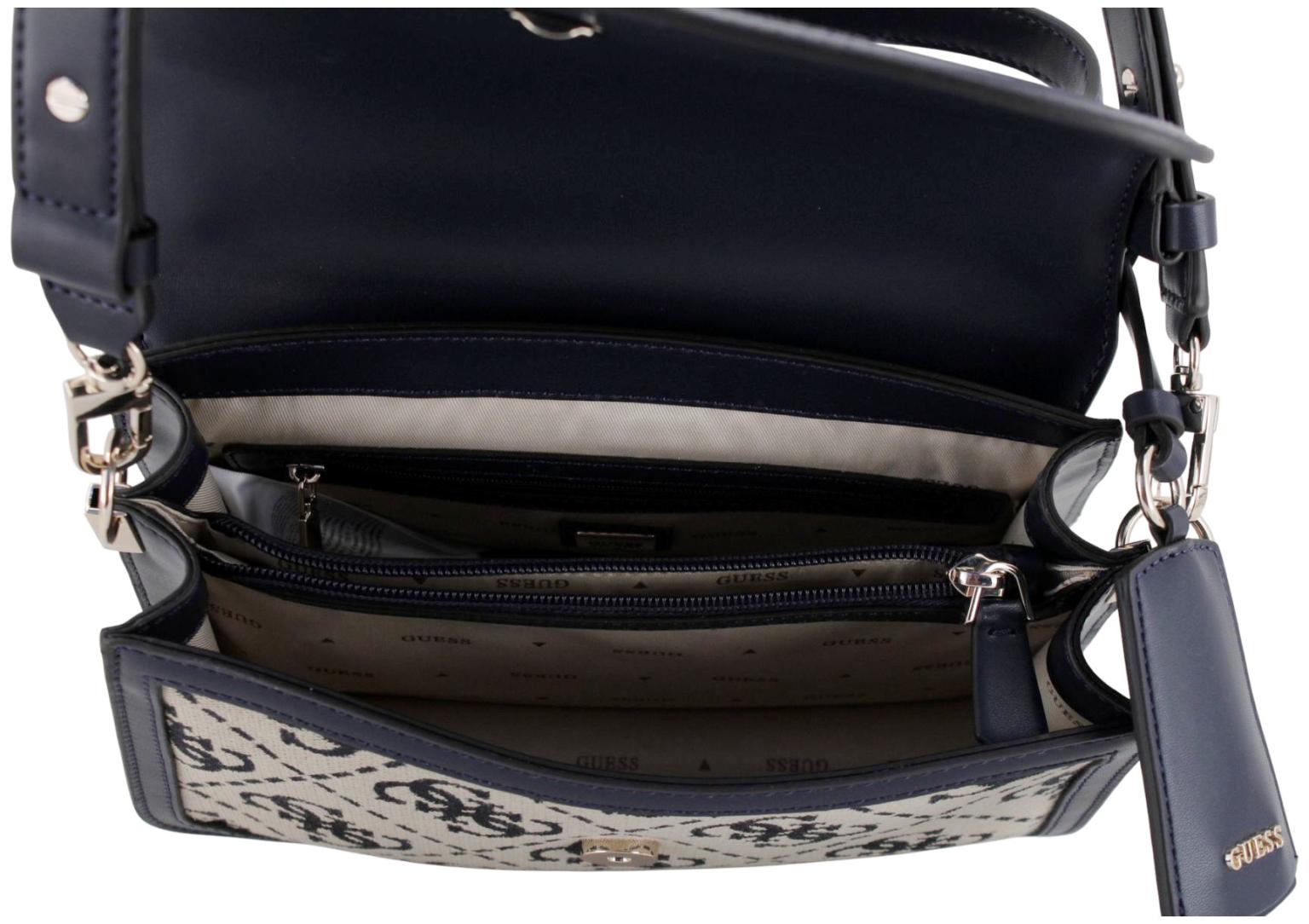 Guess Audrey Überschlagtasche Navy Logo - Dunkelblau