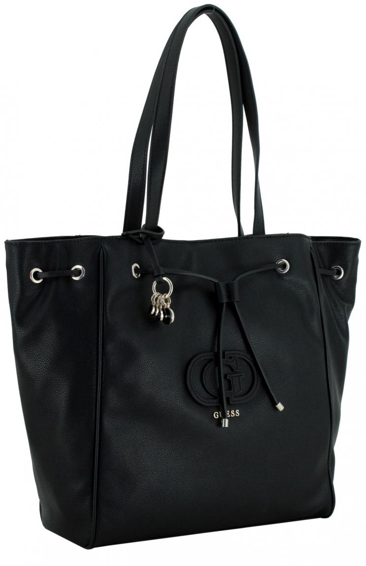 Guess Calebra Drawstring Tote schwarze Henkeltasche