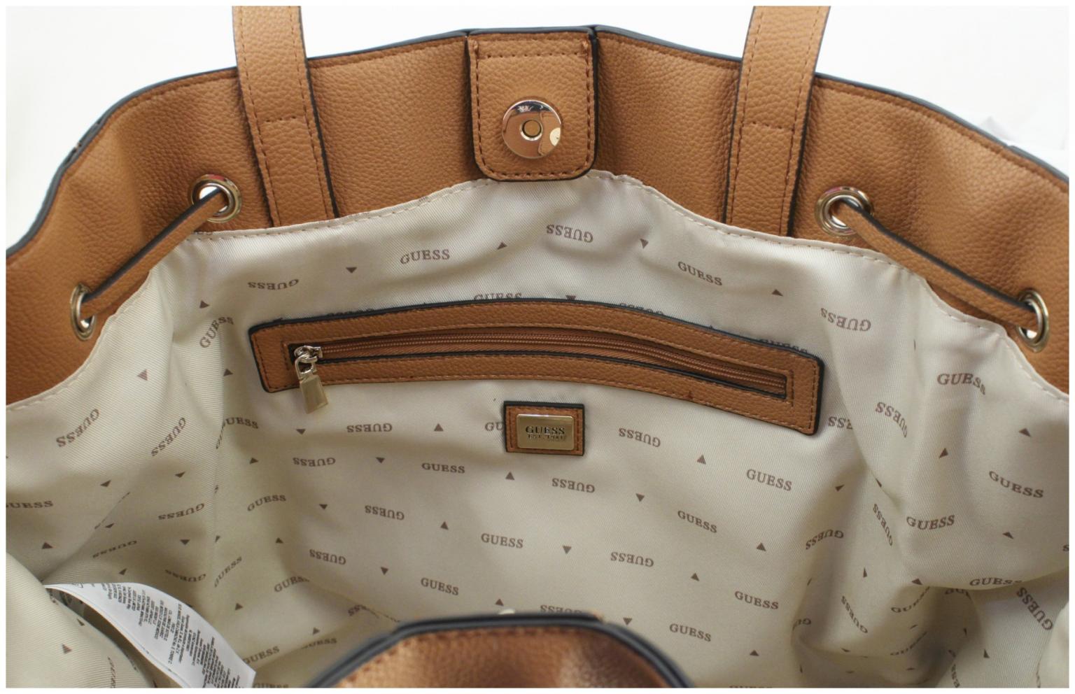 Guess Calebra Drawstring Tote schwarze Henkeltasche