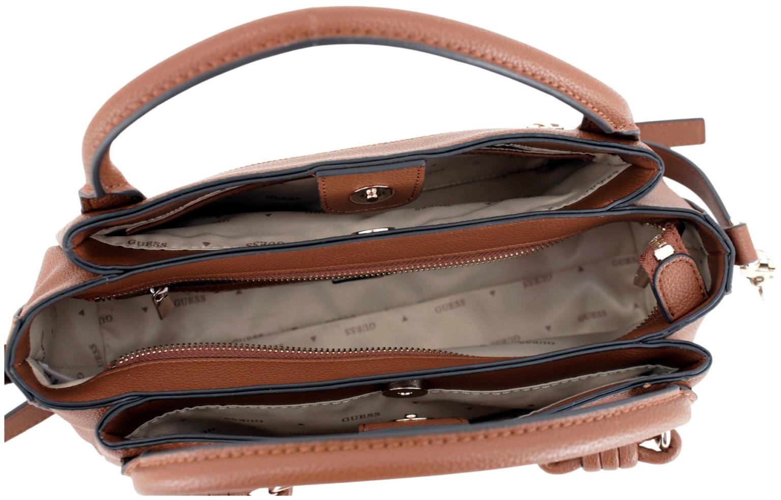 Guess Camelia Kurzgrifftasche Cognac - Braun